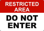 restricted area