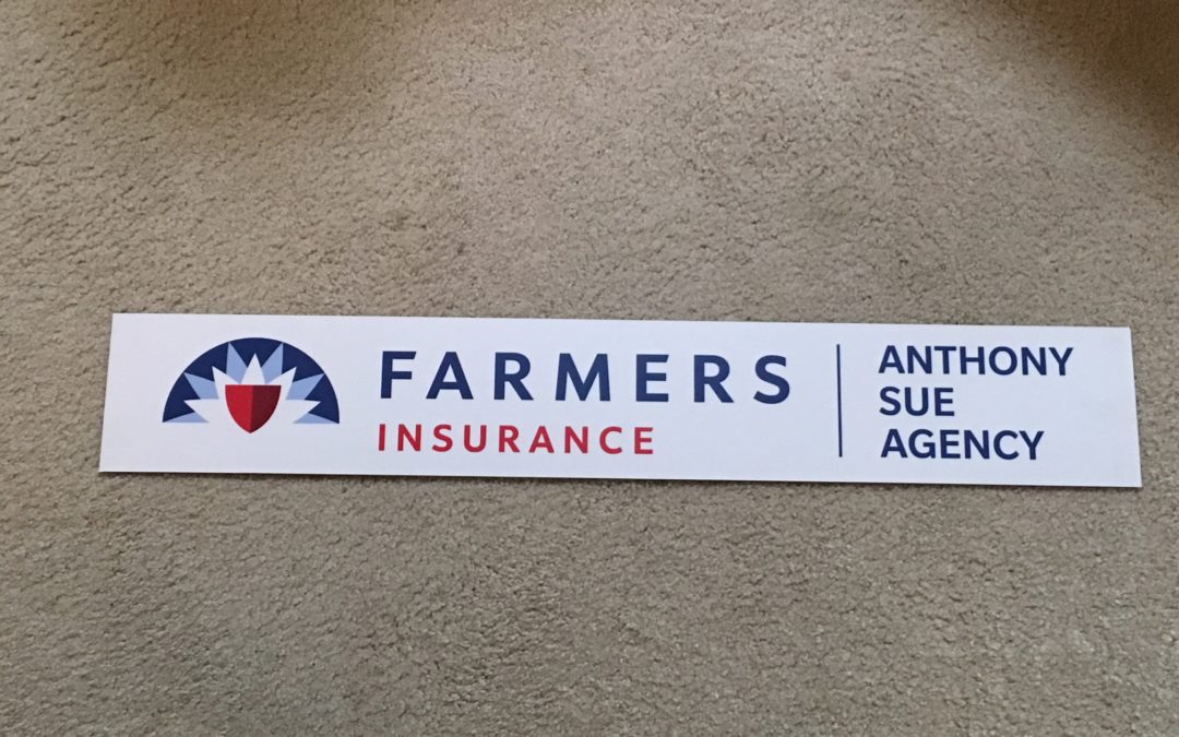 Oakland, CA – Acrylic Door Sign For Local Insurance Agent