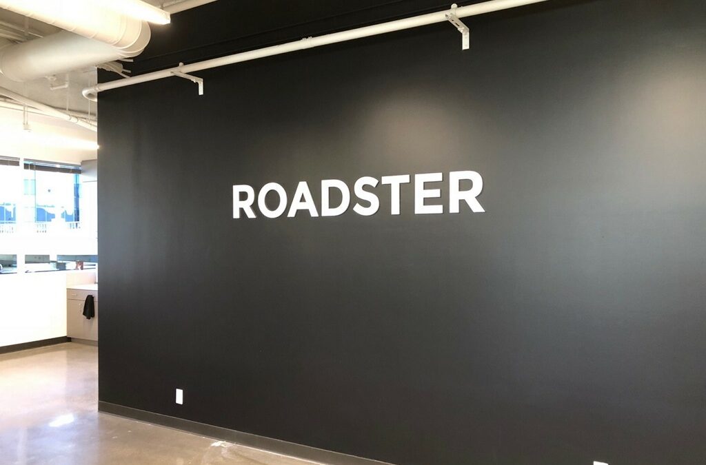 Burbank, CA – Roadster Gets Dimensional Letter Lobby Sign for New Location