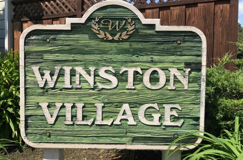 Foster City, CA – Winston Village Sandblasted HDU Gets Sign Delivered