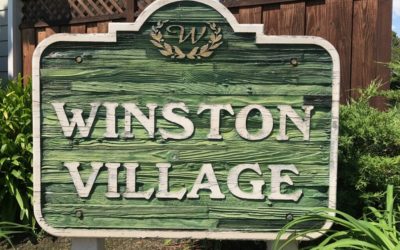 Foster City, CA – Winston Village Sandblasted HDU Gets Sign Delivered