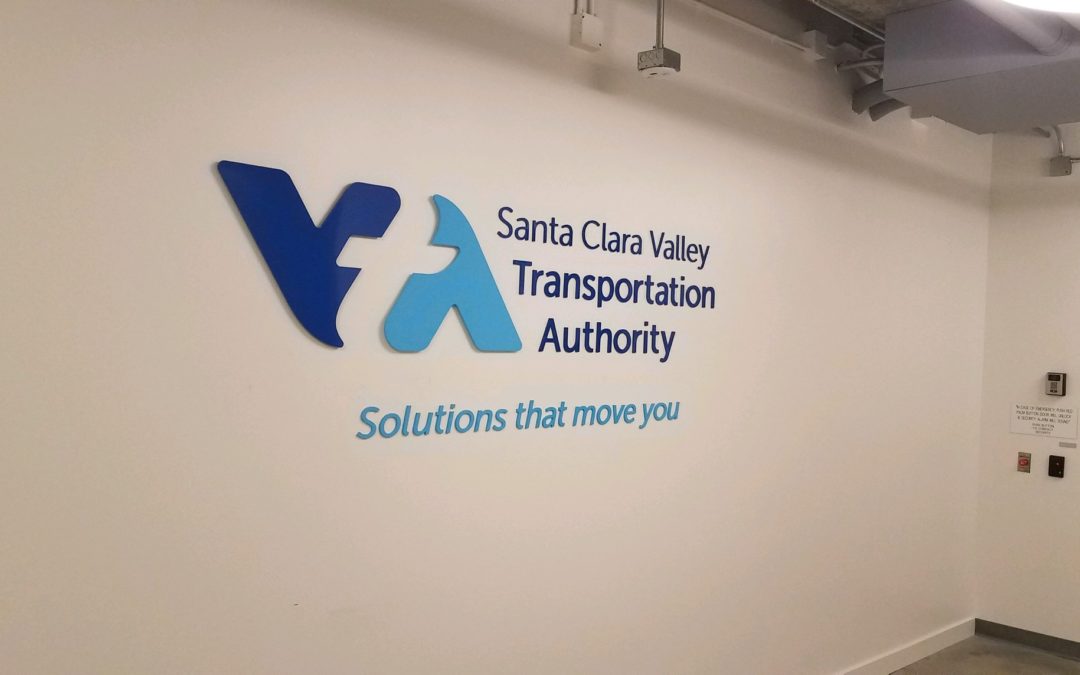 Santa Clara, CA – New Dimensional Lobby Sign for Santa Clara Valley Transportation Authority