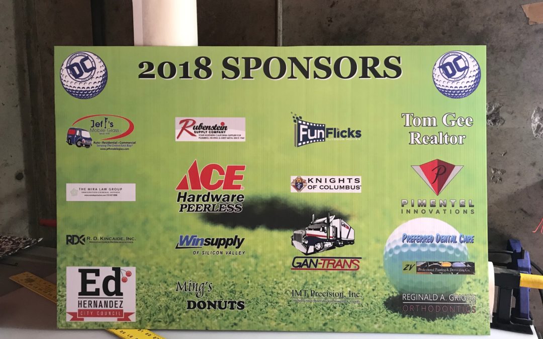 San Leandro, CA – Assumption Dad’s Club 2018 Golf Event Signs