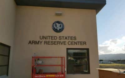 Dublin, CA – United States Army Reserve Center Gets A New Plaque and Dimensional Lettering installed
