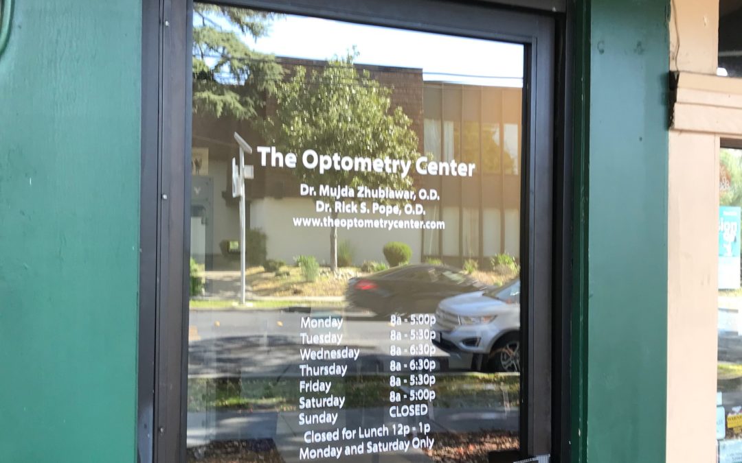 Hayward, CA – Updated Window Lettering for The Optometry Center