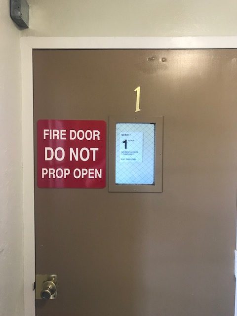 San Leandro, CA – Pacific West Apartments Tenant and Fire Safety Signs