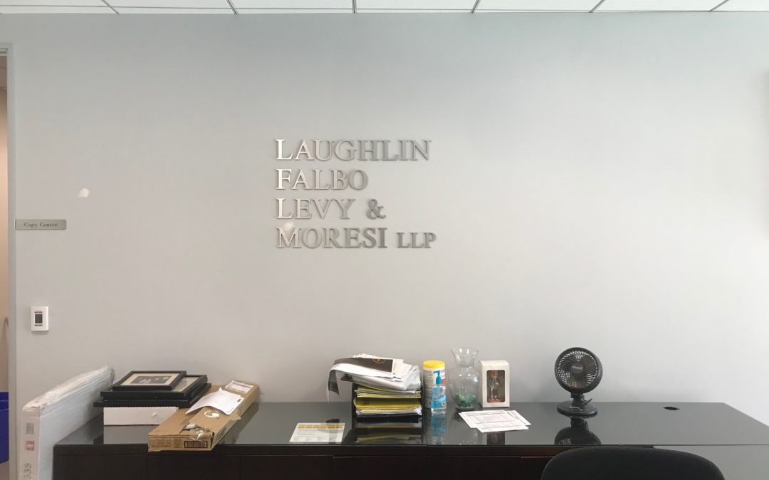 Concord, CA – Law Firm Relocates Their Dimensional Lobby Sign