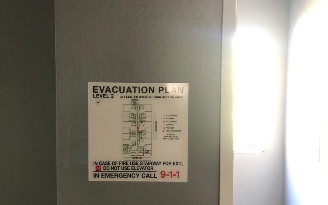 Oakland, CA – Mosser Corporation Installs New Evacuation Maps at Lester Avenue Property