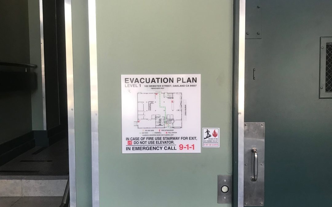 Oakland, CA – LEHO Properties Installs New Evacuation Maps at Webster Street Property