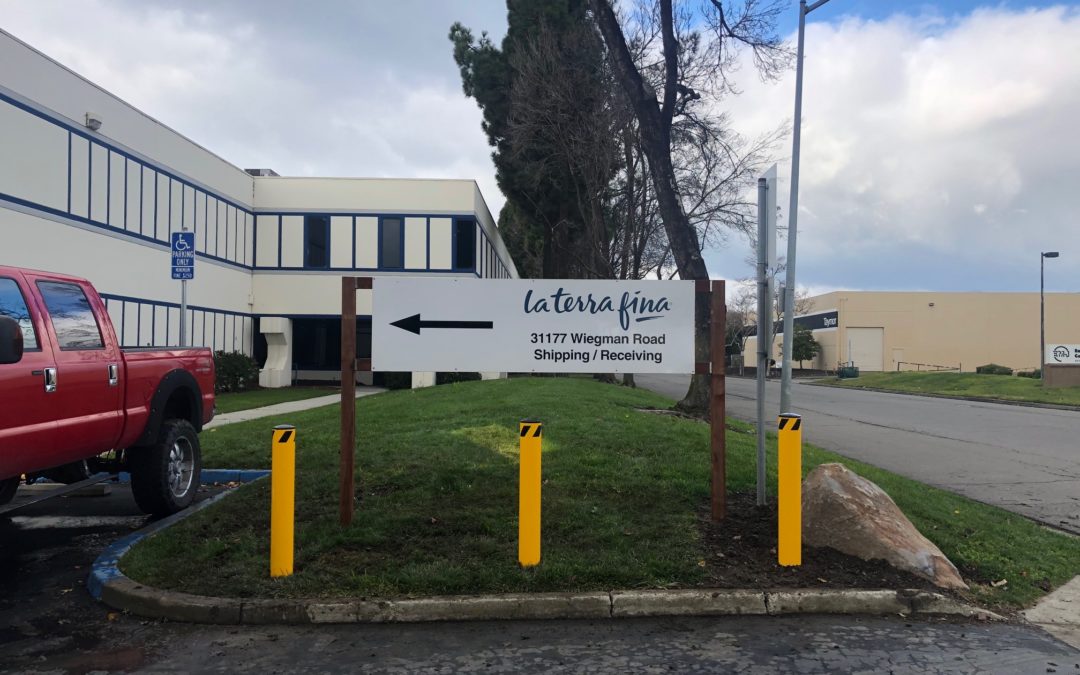 Union City, CA – Local Food Supplier Installs Bollards to Protect Sign From Future Damage