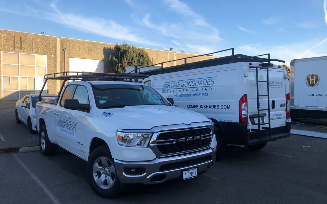 Hayward, CA – Acme Sunshades Gets Vinyl Graphics For Their Delivery Fleet