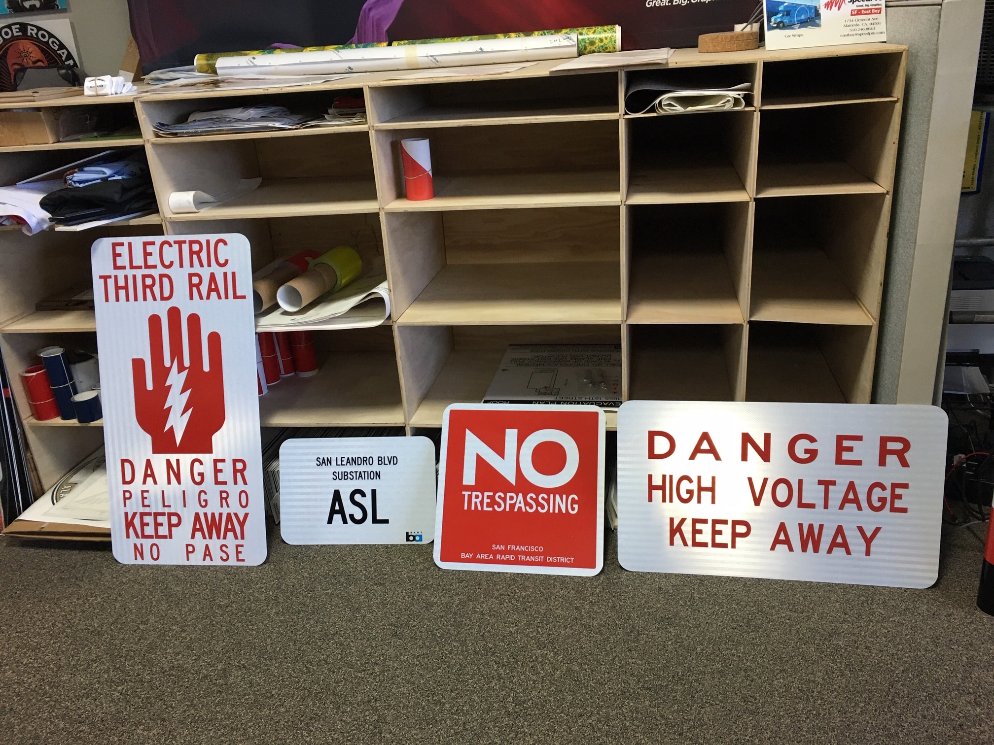 San Leandro, CA – Reflective Aluminum Signs for San Leandro BART Station -  SignWorks, Inc.