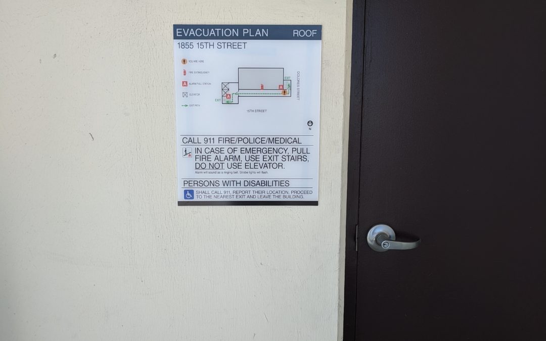 San Francisco, CA – Evacuation Map Project for Bridge Housing Completed and Installed!