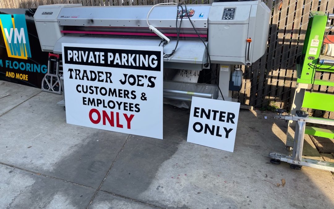 Los Angeles, CA – Custom Property Restriction Signs for Trader Joe’s Retail Store.