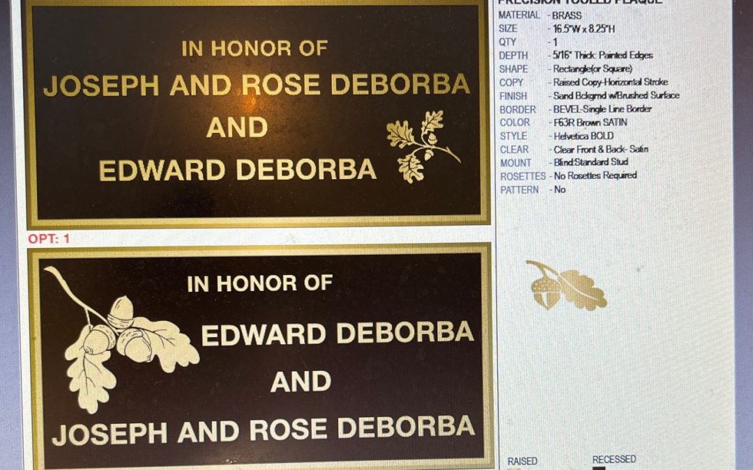 Marin, CA – Repeat Order from College of Marin for Brass Precision Tooled Plaque