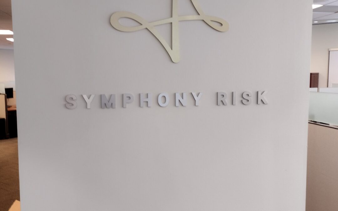 San Francisco, CA – Dimensional Metal Sign for Symphony Risk, Makes A Dramatic Statement!