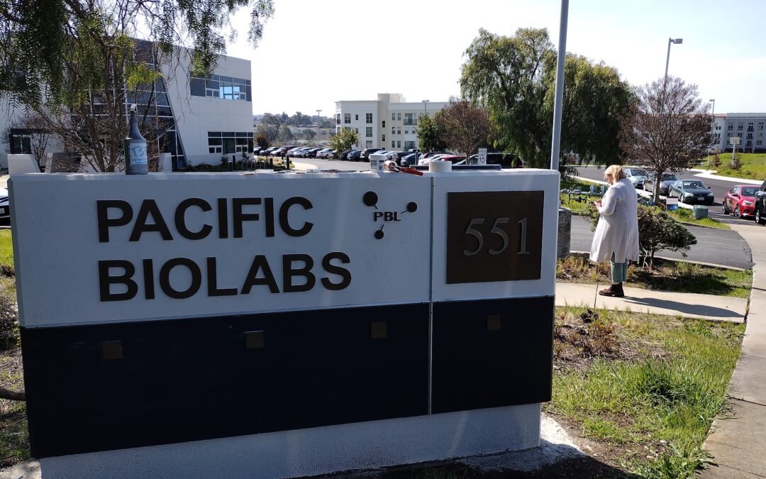 Pacific BioLabs Dimensional letter, logo sign