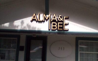 Half Moon Bay, CA – Exterior Channel Letters for Retailer Alma & Bee