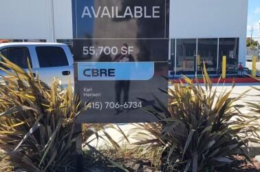 Hayward, CA – SignWorks Installs ACM Panel Signs for AGI’s Clients in Multiple Locations