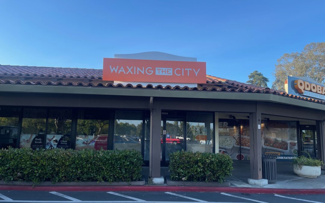 Walnut Creek, CA – SignWorks Installs New Sign Face for Waxing The City