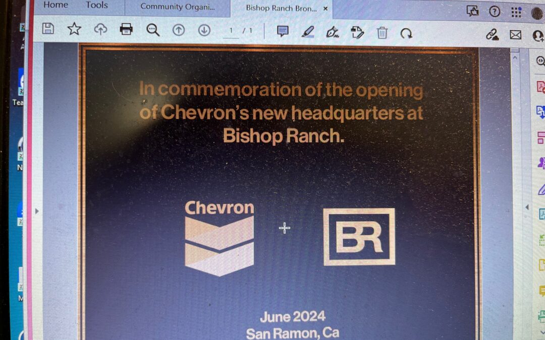 San Ramon, CA – Chevron’s New Headquarters and Their Exquisite Commemorative Plaque