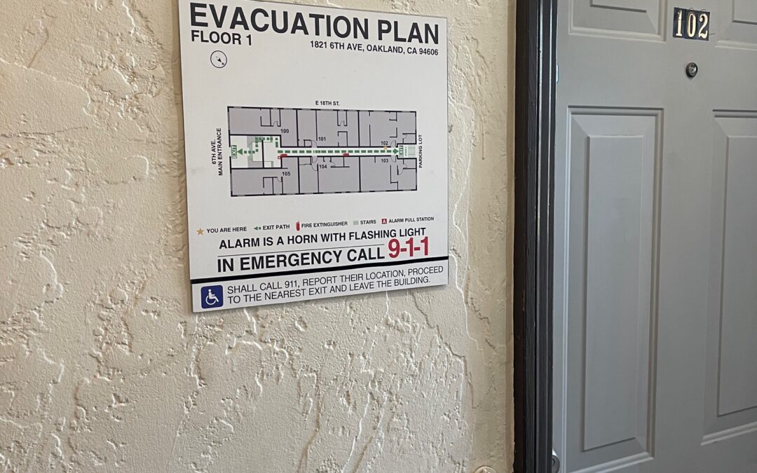 Oakland, CA – SignWorks Completes Challenging Evacuation Map Project for Oakland Landlord