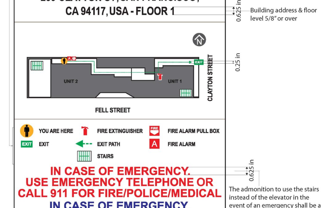 San Francisco, CA – Keeping Occupants Safe: SignWorks Latest Evacuation Map Project